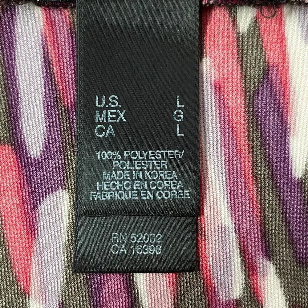 Kenneth Cole Skirt Womens Size L Multicolor Watercolor Print Knit Side Slit NWT